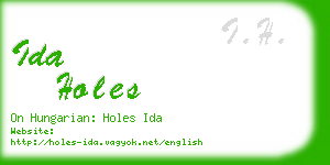 ida holes business card